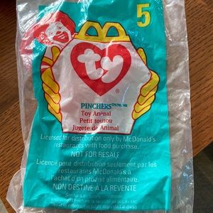 Pinchers mc Donald’s beanie number 5. Rare in bag